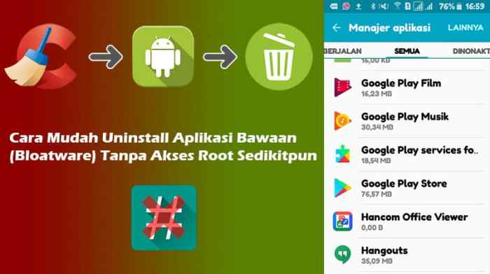 Oprek Android untuk menghilangkan bloatware dan aplikasi bawaan